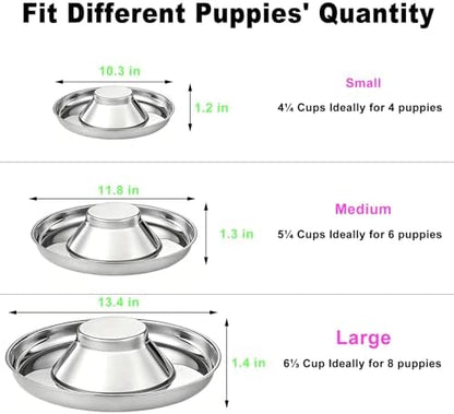 Stainless Steel Multi-Pet Feeding Bowl for Small Medium Large Dogs & Cats - Image 3