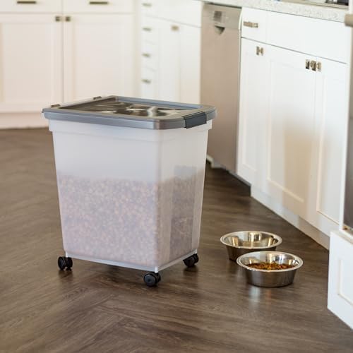 IRIS USA Dog Food Storage Container, Up to 50 lbs, Dark Gray, Made in USA - Image 3