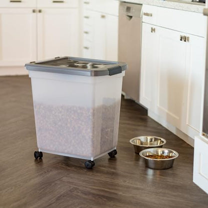 IRIS USA Dog Food Storage Container, Up to 50 lbs, Dark Gray, Made in USA - Image 3