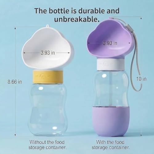 Portable Dog Water Bottle, Travel Bowls, Doggy Food Container - Image 3