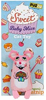 FUZZU Sweet Baby Mice Cat Toy | Cat Toy Catnip | Interactive Cat Toy | Stimulating Cat Toy | Organic Catnip | Pink - Image 3
