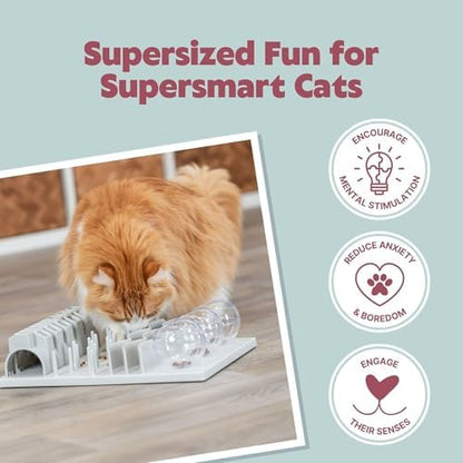 Trixie XXL Fun Board for Cats, 5 Activity Treat Puzzle - Image 3