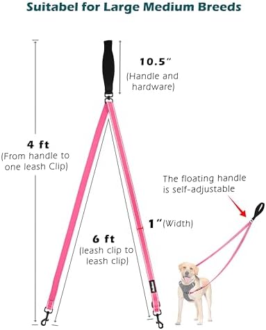 PetBonus Two Point Control Dog Leash, No Tangle Training Walking Leashes - Image 4