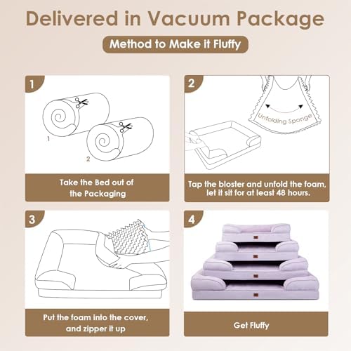 EHEYCIGA Orthopedic Dog Beds Large Sized Dog, Waterproof Washable Pet Bed - Image 5