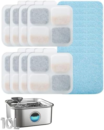 oneisall 8Set Filters for 10L/2.64Gal Stainless Steel Dog Water Fountain by oneisall