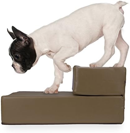 Weebo Pets Smooth Steps Folding Leather Pet Stairs (Brown) - Image 4