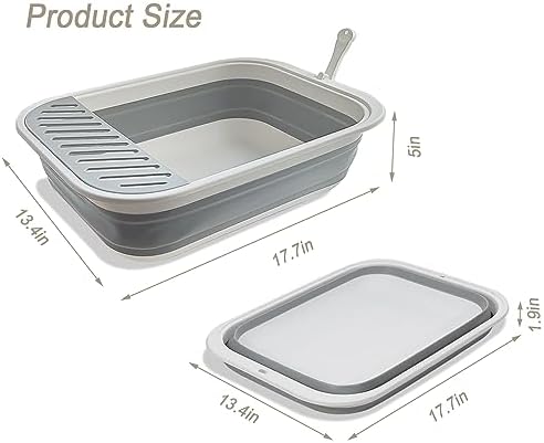 Collapsible Kitten Litter Box Low Entry Small Cat Litter Box M - Image 2