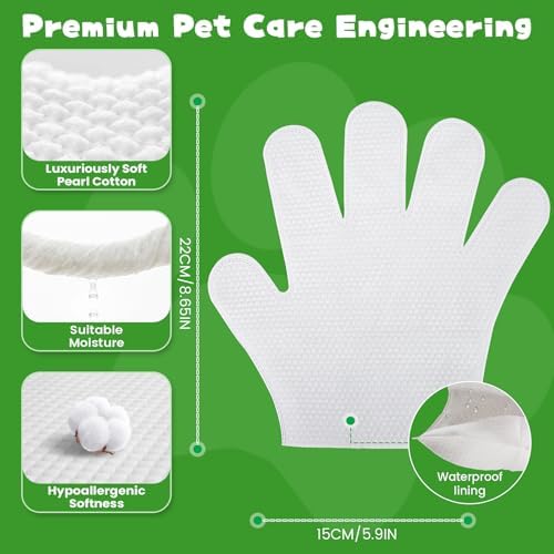 Pet Glove Wipes for Dogs & cat , Pet Cleaning Gloves Individual Packing - Image 6