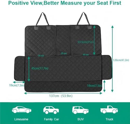 ANOSOSPECIAL Dog Car Seat Cover for Back Seat Cover,Non Stick Fur Rear Seat Protector for Pet,Nonslip Waterproof Durable Universal Fit Interior Backseat Covers for Auto Van SUV - Image 2