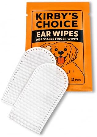 Kirby’s Choice Dog Ear Cleaning Finger Wipes – 50 Wipes, 25 Individually Wrapped 2-Packs | Dog Ear Wipes for Cleaning Dirt, Wax & Debris | Gentle No-Rinse Ear Cleaner for Dogs - Image 2
