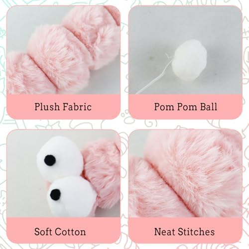 Andiker Catnip Toys for Cats, Cute Caterpillar Design Cat Pillar with Pompom Ball Cat Kicker Toy Containing Catnip Silvervine Galls Fruit Interactive Cat Toys for Indoor Cats (Pink) - Image 4