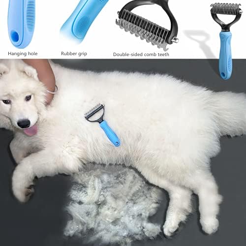 Dog Undercoat Rake 2-Sided Shedding Comb with 26-Tooth - Image 3