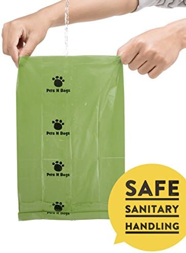 Poop Bags, Environment Friendly Pets N Bags Dog Waste Bags, Biodegradable, Refill Rolls, Includes Dispenser (16 Rolls / 240 Count) - Image 2