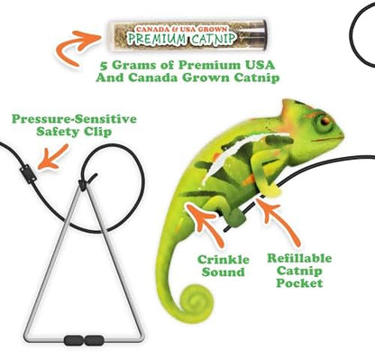 Meowijuana Jump 'n' Jamb Chameleon Door-Hanging Cat Toy | Refillable - Image 2