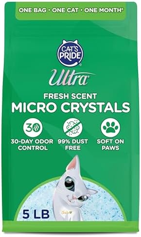 Ultra by Cat's Pride Fresh Scent Micro Crystals, Soft on Paws Litter, 5lb by ULTRA