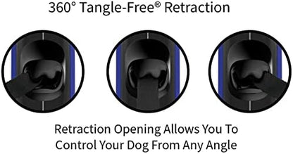 TUG Oval 360° Tangle-Free Retractable Dog Leash with Integrated Waste Bag Dispenser (Large, Blue) - Image 5