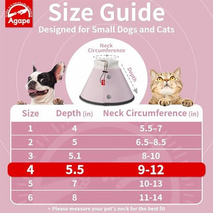 Agape Soft Dog Cone for Small Dogs & Cats, Recovery Collar to Stop Licking - Image 2