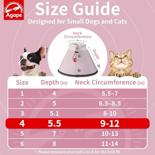 Agape Soft Dog Cone for Small Dogs & Cats, Recovery Collar to Stop Licking - Image 2