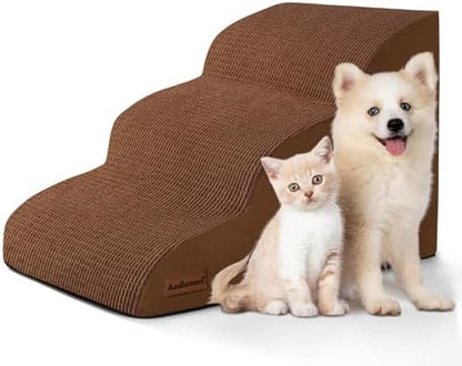 Aodisman Dog Stairs for Small Dogs and Cats,3-Step Pet Ramp for Couch,Chair by AODISMAN