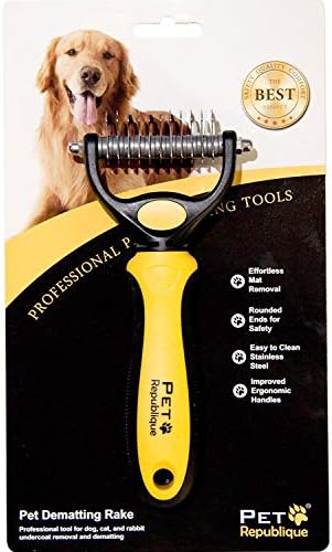 Pet Republique Dog Dematting Tool – Matt Splitters for Dogs, Cats, Rabbits, Long Haired Breed Pets – Effective Pet Dematting, Mat Remover, De-Matting Comb, or Dematter (6+11 Teeth) - Image 3