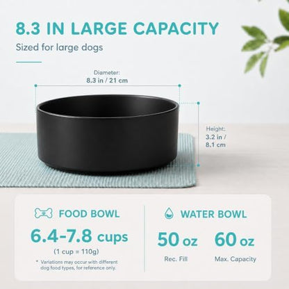 Havniva Ceramic Dog Bowls, 8.3” Dog Food and Water Bowl, Pet Feeding Bowl - Image 2