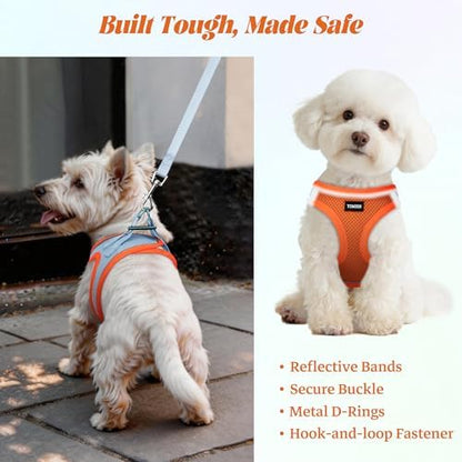 No Pull Dog Puppy Harness and Leash Set Reflective Mesh Vest Large - Image 5