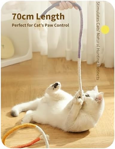 Cat Chew Toys (3-Pack) - 27.5 Inch Refillable Catnip Rope Toys for Indoor Cats & Kittens, Safe Dental Cleaning & Interactive Toy - Natural Kitty Toys for All Breeds - Image 6