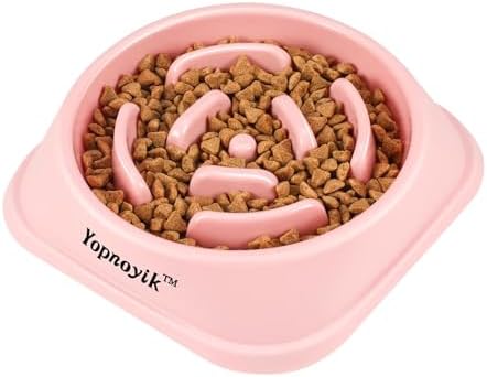 Slow Feeder Dog Bowls for Medium Dogs & Cats by Yopnoyik