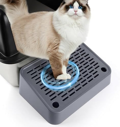 Litter Box Ramp, Cat Step for Litter Box with Filter Function, Dark Grey by Bartuke