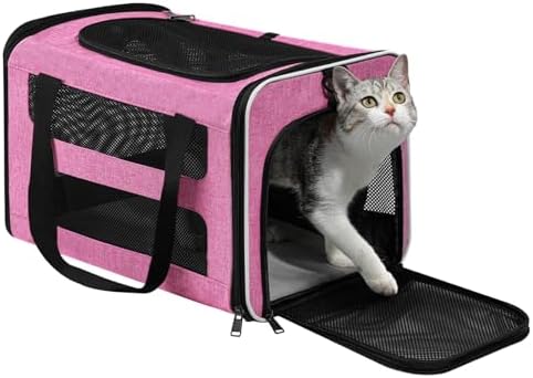 Cat Carrier Soft-Sided Travel Bag for Medium to Large Cat Over 15lbs by Comfortforyourpets