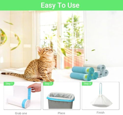 Cat Litter Box Liners with Bag Dispenser Compatible with MeoWant-SCO1 SCO2 - Image 6