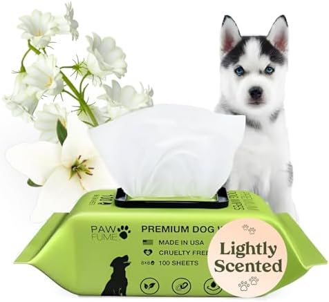 PAWFUME Dog Wipes, Unscented Pet Wipes, 1 Pack by Pawfume