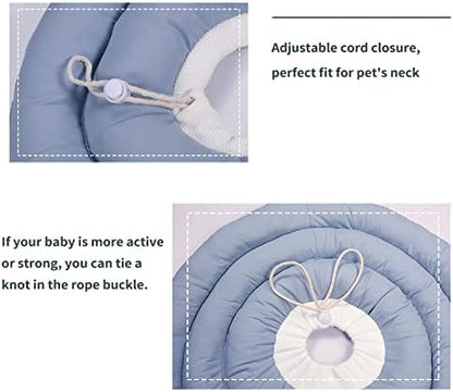 Comfortable Adjustable Soft Dog Cone Alternative After Surgery - Elizabethan Donut Collar for Cats, Medium Dogs and Small Dogs - Image 6