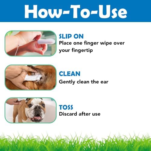 Squishface Ear Wipes – Finger Wipe Dog Ear Itch & Cleaner, 60 Count - Image 5