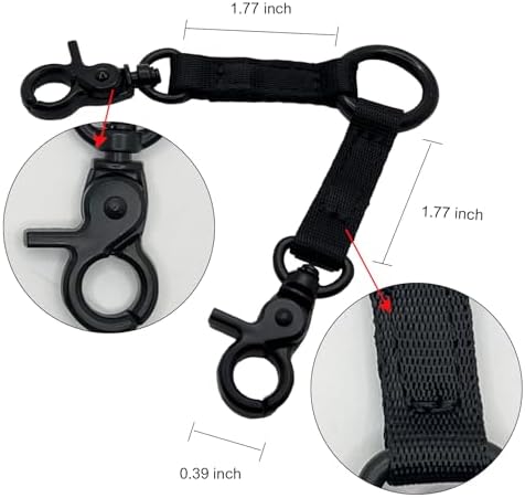 Double Clip Dog Leash for Two Dogs,Double Headed Hook Pet Safety 2 Way Coupler with Nickel Plated Swivel Clip - Image 2