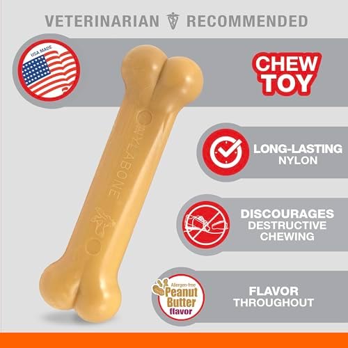 Nylabone Power Chew Original Bone Chew Toy, Peanut Butter Flavor, Small - Image 4