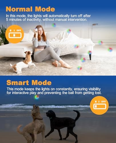 Xeuch Light Up Dog Balls, LED Dog Toy Ball Rechargeable, Bounce-Activated Durable Fetch Ball Grow in The Dark, Night Glowing Dogs Toys, Natural Rubber, Color Changing LED, 2.5 inches-Blue - Image 5