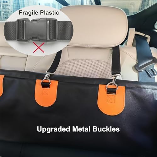 Large Dog Car Seat, Upgraded PU Leather Back Seat Extender with Hard Bottom, Waterproof Pet Car Seat Cover for Medium Sized Dog, Pet Hammock for Cars, SUVs, Trucks - Image 5