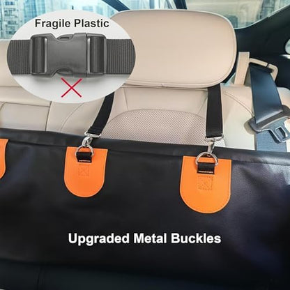 Large Dog Car Seat, Upgraded PU Leather Back Seat Extender with Hard Bottom, Waterproof Pet Car Seat Cover for Medium Sized Dog, Pet Hammock for Cars, SUVs, Trucks - Image 5