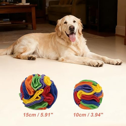 Snuffle Ball for Dogs, Interactive Dog Toys, Rainbow, Small - Image 6