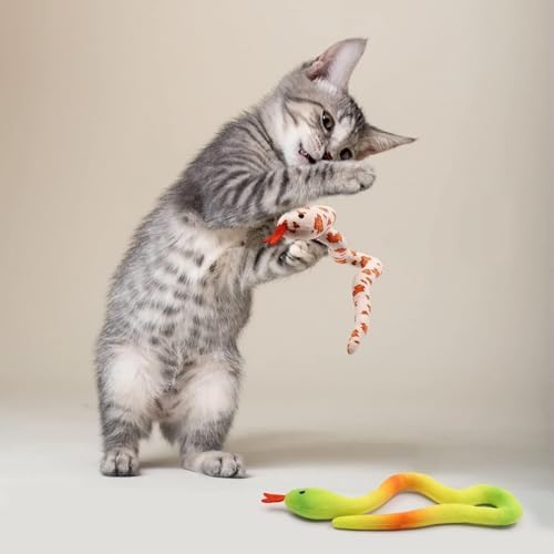 CiyvoLyeen Plush Snake Catnip Toys for Indoor Cats 5 Pack - Image 5