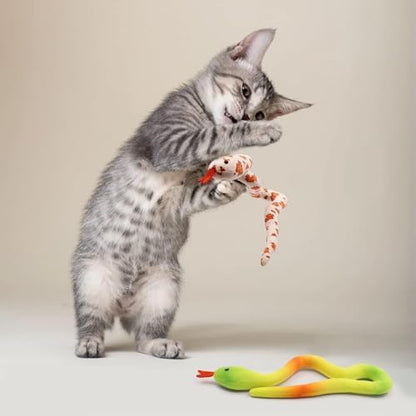 CiyvoLyeen Plush Snake Catnip Toys for Indoor Cats 5 Pack - Image 5
