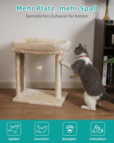 SYANDLVY Small Cat Tree for Indoor Cats, Scratching Board with Perch - Image 6