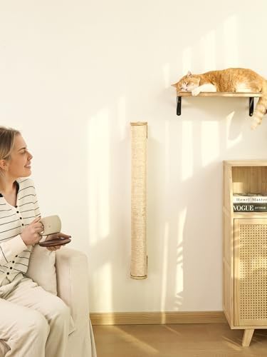 FUKUMARU Cat Wall Scratcher, 28" Kitten Scratching Post - Image 6