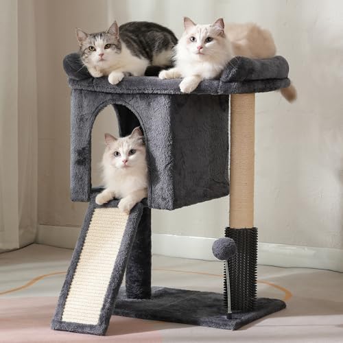 Cat Tree with Large Top Bed 28”Cat Tower with Scratching Post by Pawfessor