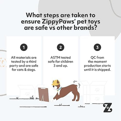 ZippyPaws Happy Hour Crusherz, Crunchy Dog Toy with Water Bottle, No Stuffing, Valentine's, 3 Pack - Image 5