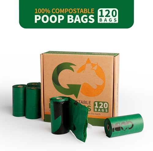 Certified Home Compostable Dog Poop Bags, 120 Extra Thick Bags (8 Rolls) - Image 7