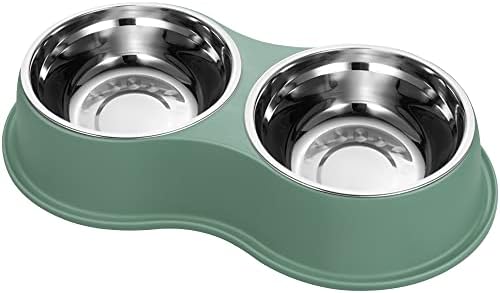 Epetslove Stainless Steel Dog Bowls Double Non-Slip Dog Water and Food Bowl by EpetsLove