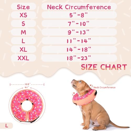 Supet Inflatable Dog Cone Collar Alternative After Surgery, Doggie Neck Donut Collar Recovery ECollar, Soft Dog Cone for Small Medium Large Dogs - Image 6