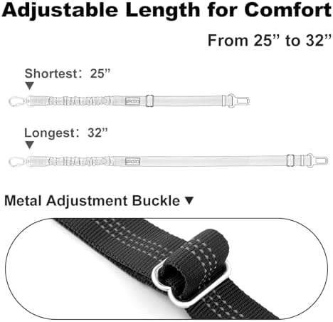 Dog Seat Belt for Car, Car Harness with Locking Aluminum Hook - Image 7